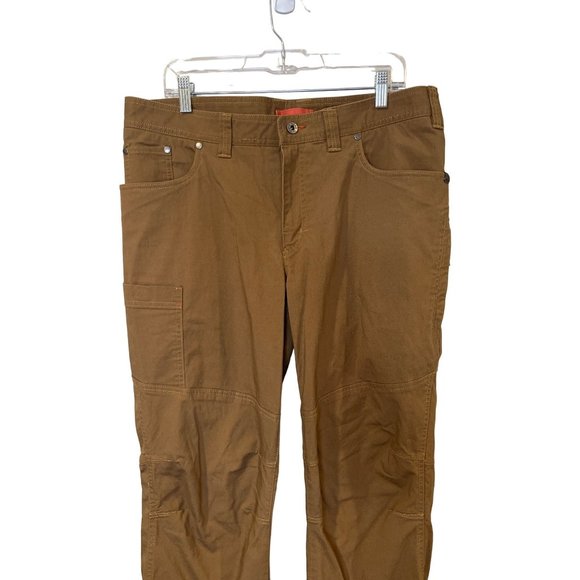 L.L. Bean Fleece Lined Work Carpenter Pants 36 X 28 Brown Double Knee Hunting - Picture 2 of 7